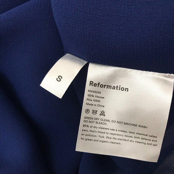 NWT REFORMATION Annalise Midi Wrap Dress Danube - Picture 10 of 10